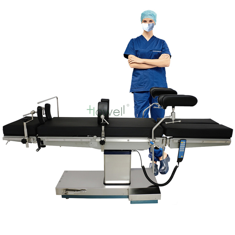 Фото 7-функциональный электрогидравлический хирургический стол с Т-образным основанием, универсальный операционный стол
